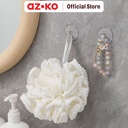 AZKO Stora Set 3 Pcs Gantungan Dinding Serbaguna Permanen Seamless - Putih Pengait Multifungsi Tembok Clothes Hook Tempat Gantung Pakaian Barang Serbaguna