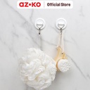 AZKO Stora Set 3 Pcs Gantungan Dinding Serbaguna Permanen Rotatable - Putih Pengait Multifungsi Tembok Clothes Hook Tempat Gantung Pakaian Barang Serbaguna