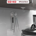AZKO Stora Set 2 Pcs Gantungan Dinding Serbaguna Permanen Rotatable - Putih Pengait Multifungsi Tembok Clothes Hook Tempat Gantung Pakaian Barang Serbaguna