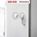 AZKO Stora Set 2 Pcs Gantungan Dinding Serbaguna Permanen Hu-513 - Putih Pengait Multifungsi Tembok Wall Hook Tempat Gantung Pakaian Barang Serbaguna