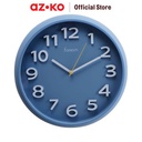 AZKO Forhom 35 cm Olad Jam Dinding Plastik - Biru Wall Clock Jam Tembok Analog Aesthetic Dekorasi Rumah Hiasan Dinding