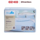 AZKO Sleeplite Set Seprai Katun Stripe - Biru Sprei Motif Seprai Aesthetic Seprei Sheet Set Bed Sheet Aksesoris Tempat Tidur Set Sarung Bantal Sarung Guling