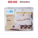 AZKO Sleeplite Set Seprai Katun Flower - Krem Sprei Motif Seprai Aesthetic Seprei Sheet Set Bed Sheet Aksesoris Tempat Tidur Set Sarung Bantal Sarung Guling