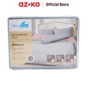AZKO Sleeplite Set Seprai Katun - Abu-Abu Sprei Motif Seprai Aesthetic Seprei Sheet Set Bed Sheet Aksesoris Tempat Tidur Set Sarung Bantal Sarung Guling