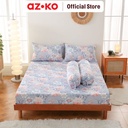 AZKO Sleeplite Set Seprai Microfiber Flower Zoe Sprei Motif Seprai Aesthetic Seprei Sheet Set Bed Sheet Aksesoris Tempat Tidur Set Sarung Bantal Sarung Guling