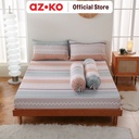 AZKO Sleeplite Set Seprai Microfiber Stripe Zen Sprei Motif Seprai Aesthetic Seprei Sheet Set Bed Sheet Aksesoris Tempat Tidur Set Sarung Bantal Sarung Guling