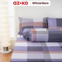AZKO Sleeplite Set Seprai Microfiber Stripe Lucas Sprei Motif Seprai Aesthetic Seprei Sheet Set Bed Sheet Aksesoris Tempat Tidur Set Sarung Bantal Sarung Guling