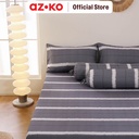 AZKO Sleeplite Set Seprai Microfiber Stripe Louis Sprei Motif Seprai Aesthetic Seprei Sheet Set Bed Sheet Aksesoris Tempat Tidur Set Sarung Bantal Sarung Guling