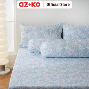 AZKO Sleeplite Set Seprai Microfiber Nova Flower Sprei Motif Seprai Aesthetic Seprei Sheet Set Bed Sheet Aksesoris Tempat Tidur Set Sarung Bantal Sarung Guling