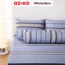 AZKO Sleeplite Set Seprai Microfiber Stripe Otto Sprei Motif Seprai Aesthetic Seprei Sheet Set Bed Sheet Aksesoris Tempat Tidur Set Sarung Bantal Sarung Guling