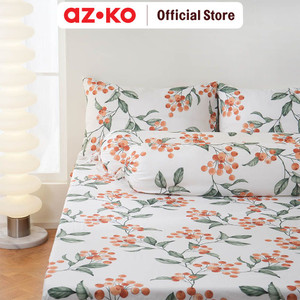 AZKO Sleeplite Set Seprai Microfiber Flower Isha Sprei Seprai Aesthetic Seprei Sheet Set Bed Sheet Aksesoris Tempat Tidur Set Sarung Bantal Sarung Guling