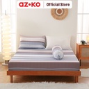 AZKO Sleeplite Set Seprai Microfiber Stripe Enzo Sprei Motif Seprai Aesthetic Seprei Sheet Set Bed Sheet Aksesoris Tempat Tidur Set Sarung Bantal Sarung Guling