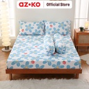 AZKO Sleeplite Set Seprai Microfiber Flower Abby Sprei Motif Seprai Aesthetic Seprei Sheet Set Bed Sheet Aksesoris Tempat Tidur Set Sarung Bantal Sarung Guling