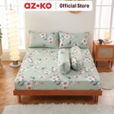 AZKO Sleeplite Set Seprai Microfiber Flower Aya Sprei Motif Seprai Aesthetic Seprei Sheet Set Bed Sheet Aksesoris Tempat Tidur Set Sarung Bantal Sarung Guling