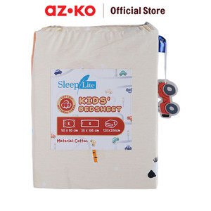 AZKO Sleeplite Seprai Single Anak Katun Sprei Motif Seprai Aesthetic Seprei Sheet Set Bed Sheet Aksesoris Tempat Tidur