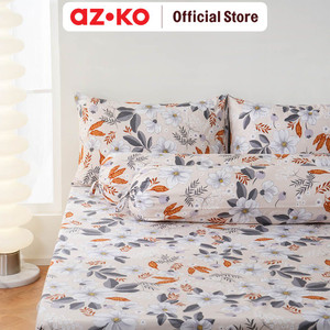 AZKO Sleeplite Set Seprai Microfiber Flower Anya Seprai Motif Seprai Aesthetic Seprei Sheet Set Bed Sheet Aksesoris Tempat Tidur Set Sarung Bantal Sarung Guling