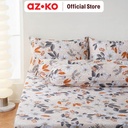AZKO Sleeplite Set Seprai Microfiber Flower Anya Seprai Motif Seprai Aesthetic Seprei Sheet Set Bed Sheet Aksesoris Tempat Tidur Set Sarung Bantal Sarung Guling