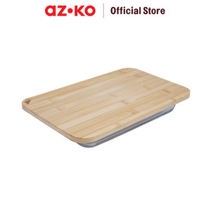 AZKO Kris Loyang Kue Rectangle Dengan Tutup Bambu Tray Adonan Wadah Panggang Kue Cetakan Keik Baking Pan Perlengkapan Masak