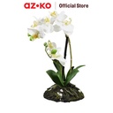 AZKO Arthome 34 Cm Bunga Artifisial Orchid Soil - Putih