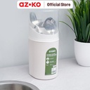 AZKO Stora Tempat Alat Makan Dengan Tutup Round Kitchen Organizer Cutlery Storage Kompartemen Alat Makan Wadah Peralatan Makan Sendok Garpu