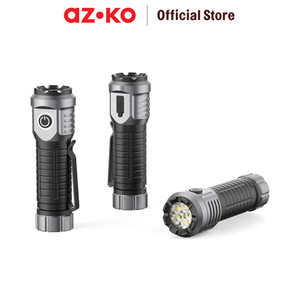 AZKO Powerlite Senter Dengan Magnet Rechargeable Flashlight Emergency Lamp Lampu Camping Portable Travel Light Lampu Darurat Cadangan