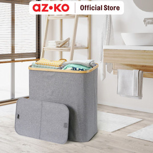 AZKO Stora Keranjang Laundry Tempat Baju Pakaian Kotor Wadah Cucian Laundry Basket Perlengkapan Rumah Tangga