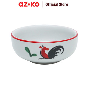 AZKO Pendopo Mangkuk Saji Sambal Kukuruyuk Keramik - Putih Mangkok Makanan Food Grade Wadah Hidangan Serving Bowl Perlengkapan Dapur Peralatan Makan