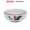 AZKO Pendopo Mangkuk Saji Sambal Kukuruyuk Keramik - Putih Mangkok Makanan Food Grade Wadah Hidangan Serving Bowl Perlengkapan Dapur Peralatan Makan