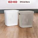 AZKO Stora 43.5X35.5X45 cm Keranjang Laundry Tempat Baju Pakaian Kotor Wadah Cucian Laundry Basket Perlengkapan Rumah Tangga - Cokelat