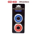 AZKO Maxbuilt 1.2 cmx10 mtr Seal Tape Pipa Keran Ptfe - Biru/Merah Tambalan Perekat Pipa Penambal Anti Bocor Tambalan Pipa Bocor Leakproof Glue Perlengkapan Pertukangan