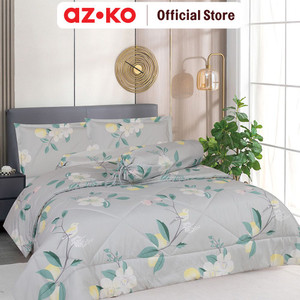 AZKO Sleeplite Seprai Microfiber Flower Layla Sprei Motif Seprai Aesthetic Seprei Sheet Set Bed Sheet Aksesoris Tempat Tidur Set Sarung Bantal Sarung Guling Set Bed Cover