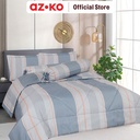 AZKO Sleeplite Seprai Microfiber Stripe Iris Sprei Motif Seprai Aesthetic Seprei Sheet Set Bed Sheet Aksesoris Tempat Tidur Set Sarung Bantal Sarung Guling Bedcover
