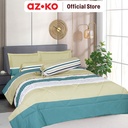 AZKO Sleeplite Seprai Microfiber Stripe Spruce Sprei Motif Seprai Aesthetic Seprei Sheet Set Bed Sheet Aksesoris Tempat Tidur Set Sarung Bantal Sarung Guling Bedcover
