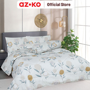 AZKO Sleeplite Seprai Microfiber Flower Ellie Sprei Motif Seprai Aesthetic Seprei Sheet Set Bed Sheet Aksesoris Tempat Tidur Set Sarung Bantal Sarung Guling