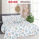AZKO Sleeplite Seprai Microfiber Flower Flora Sprei Polos Seprai Aesthetic Seprei Sheet Set Bed Sheet Aksesoris Tempat Tidur Set Sarung Bantal Sarung Guling