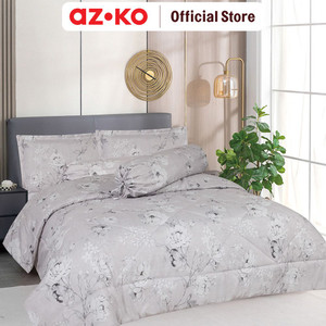 AZKO Sleeplite Seprai Microfiber Flower Ava Sprei Motif Seprai Aesthetic Seprei Sheet Set Bed Sheet Aksesoris Tempat Tidur Set Sarung Bantal Sarung Guling