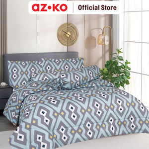 AZKO Sleeplite Seprai Microfiber Abstrak Zion Sprei Motif Seprai Aesthetic Seprei Sheet Set Bed Sheet Aksesoris Tempat Tidur Set Sarung Bantal Sarung Guling Bedcover