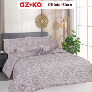 AZKO Sleeplite Seprai Microfiber Abstrak Amelia Sprei Polos Seprai Aesthetic Seprei Sheet Set Bed Sheet Aksesoris Tempat Tidur Set Sarung Bantal Sarung Guling