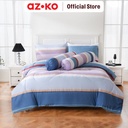 AZKO Sleeplite Seprai Microfiber Stripe Maisie Sprei Motif Seprai Aesthetic Seprei Sheet Set Bed Sheet Aksesoris Tempat Tidur Set Sarung Bantal Sarung Guling