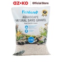AZKO Fishland 5 kg Pasir Kerikil Alami Aquarium White Beach 2-4 Mm Pasir Aquascape Aquarium Dekorasi Akuarium Ikan Media Tanam Aquascape