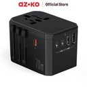 AZKO Krisbow Travel Adaptor 2 Usb A & 3 Usb C 70 Watt Gan Qc Konektor Perangkat Elektronik Adapter Usb A Usb C Aksesoris Gadget Converter