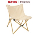 AZKO Soleil Massive Kursi Lipat Aluminium - Krem Beige Multifunctional Foldable Chair Tempat Duduk Serbaguna Kursi Piknik Bangku Kemah
