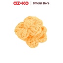 AZKO Ataru Set 2 Pcs Ikat Rambut Flower - Kuning Hair Tie Aksesoris Karet Rambut Cewek Scrunchy Wanita Motif Scrunchies Lucu