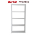 AZKO Krisbow 90X40X183 cm Strata Rak Besi 5 Tingkat - Putih Storage Rack Metal Tempat Penyimpanan Serbaguna Rak Barang Dokumen Arsip Organizer Kantor Sekolah