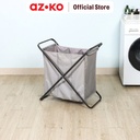 AZKO Stora 65.5X41.5X72.5 cm Keranjang Laundry X Frame Tempat Baju Pakaian Kotor Wadah Cucian Foldable Laundry Basket Perlengkapan Rumah Tangga