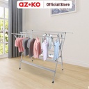 AZKO Stora 150X106.5X145 cm Jemuran Baju Lipat X-Shape Tempat Jemur Baju Luar Ruangan Drying Rack Gantungan Laundry Perlengkapan Rumah Tangga