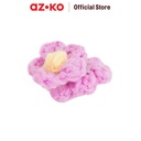 AZKO Ataru Set 2 Pcs Ikat Rambut Flower - Pink Hair Tie Aksesoris Karet Rambut Cewek Scrunchy Wanita Motif Scrunchies Lucu