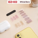 AZKO Ataru Set 12 Pcs Sticker Kuku Combination Spring Nails Sticker Kuku Tempel Stiker Nail Art Aksesori Kuku Perawatan Salon