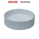 AZKO Acroz Wastfel Keramik Counter Top Sf7009 - Putih Wastafel Kamar Mandi Bathroom Sink Bak Tempat Cuci Tangan Perlengkapan Kamar Mandi