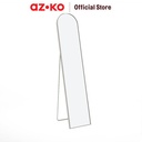 AZKO Arthome Cermin Lantai Aluminium Curved Standing Floor Mirror Kaca Berdiri Serbaguna Dengan Sandaran Furniture Indoor Rumah